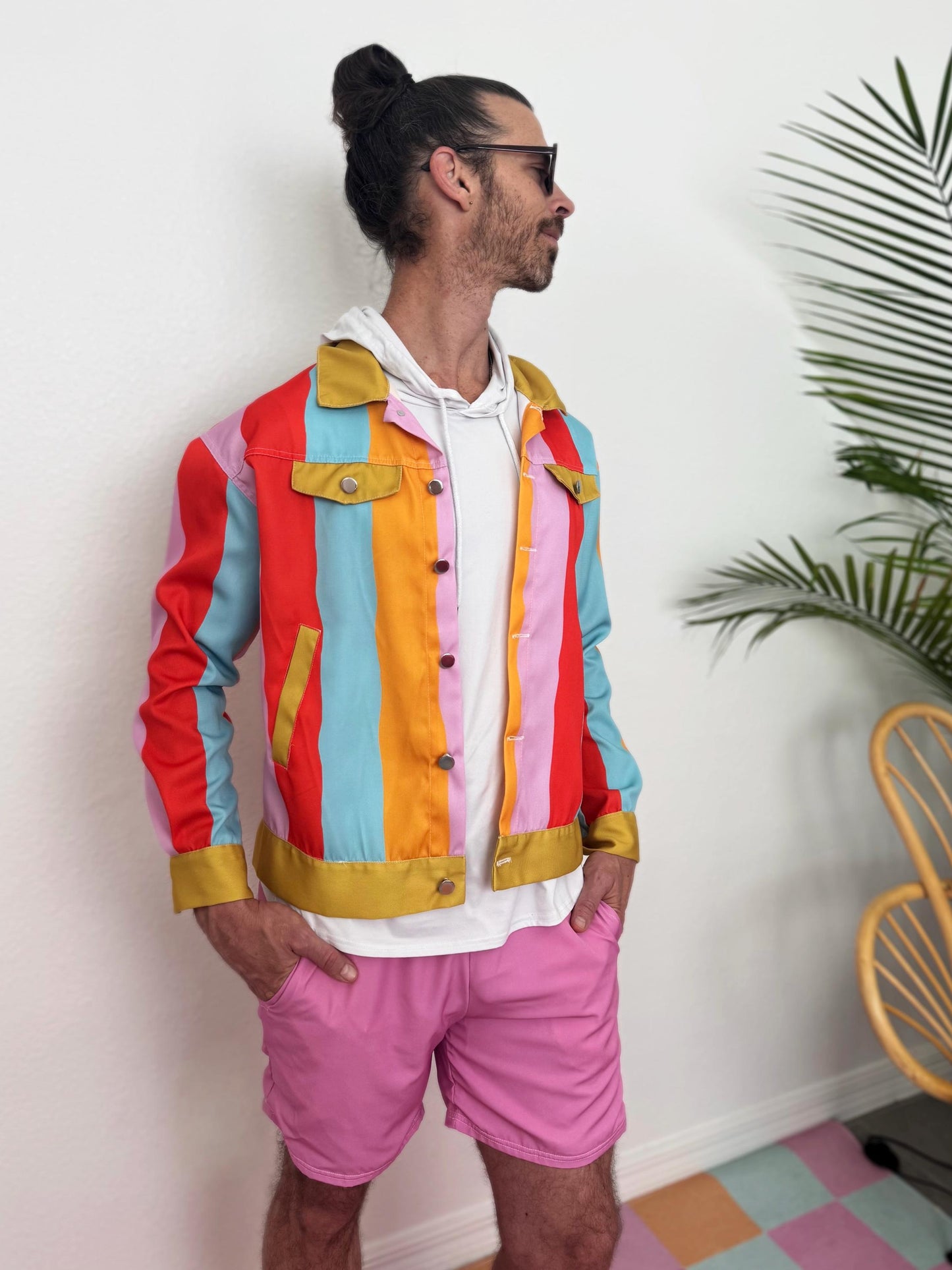 Color therapy Collection Colorblock Men’s Jacket | Statement Streetwear | Handmade