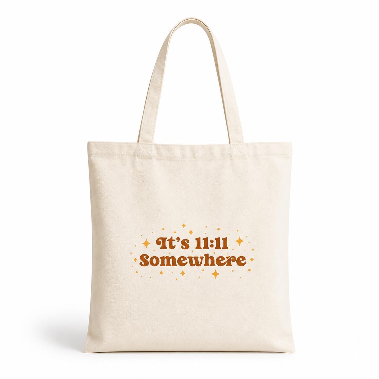 Retro Affirmation Tote Bag • Cosmic Canvas Manifestation Bag
