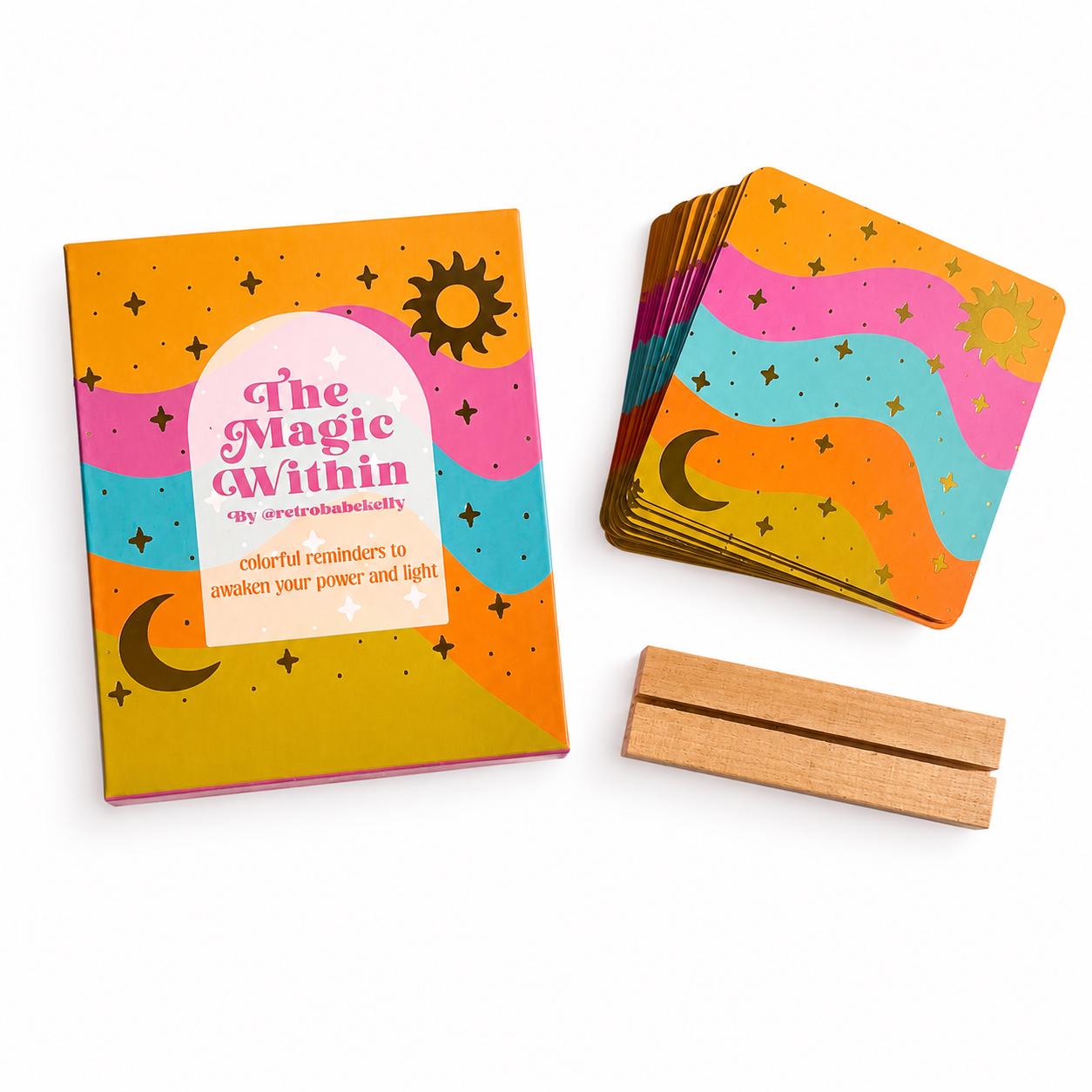Magic Within Affirmation Cards, Gold Foil Self Love Deck, Empowering Mindset (44 Cards)