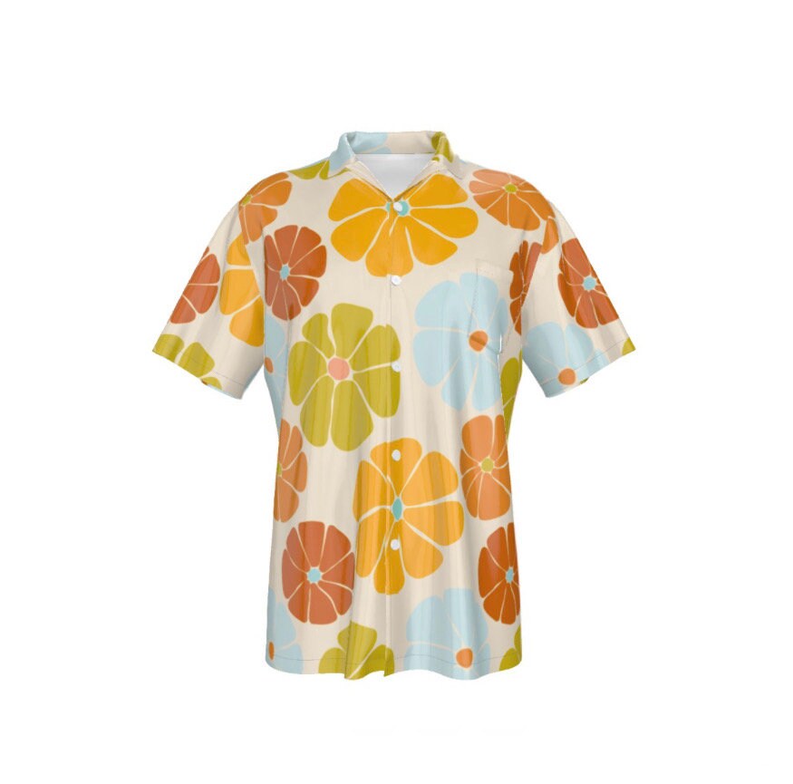 Sunrise print button down shirt