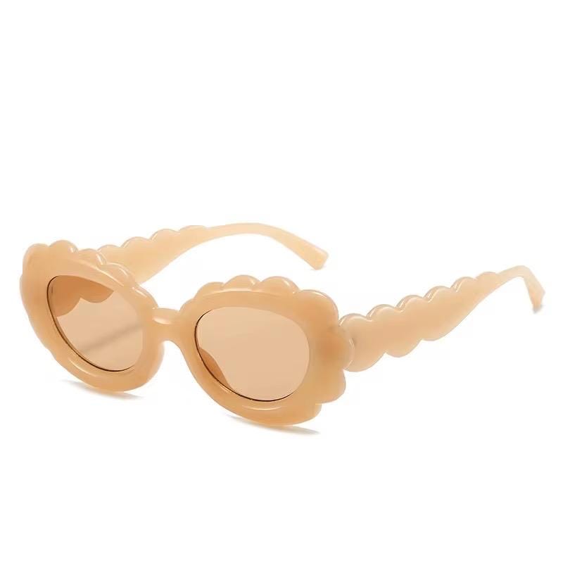 Retrobabe sunglasses; scalloped; y2k cloud statement glasses; colorful; festival fashion; groovy