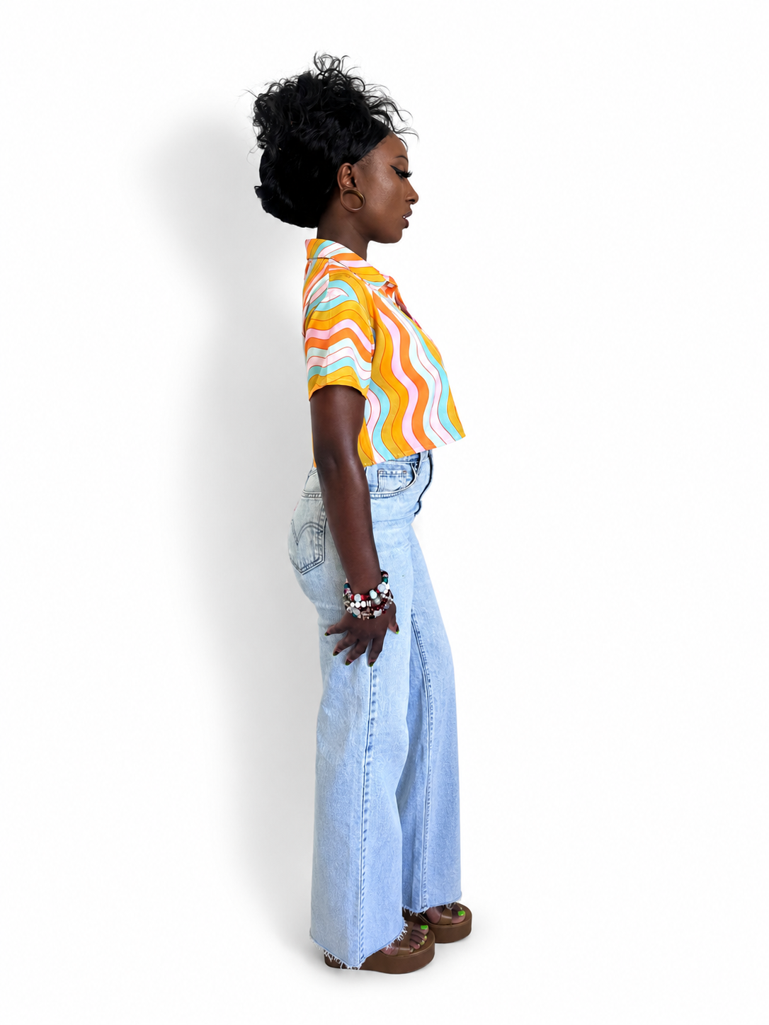 Wavy Rainbow Crop Top