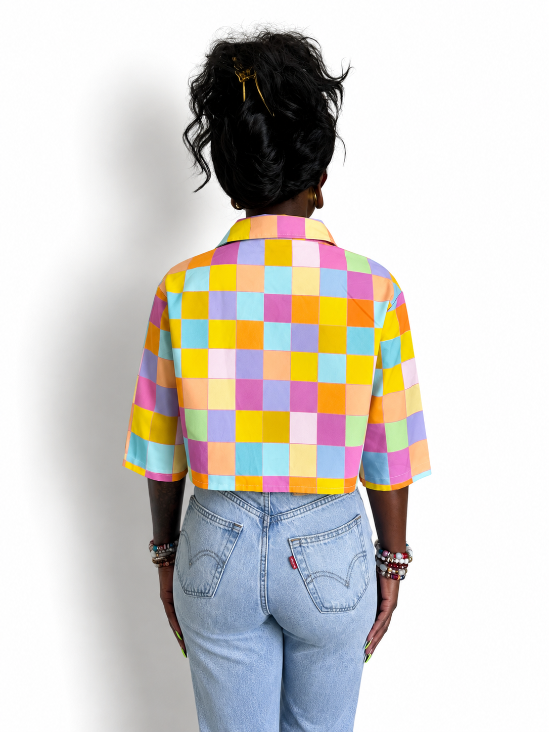 Disco Babe | Cropped Denim 100% Cotton Jacket
