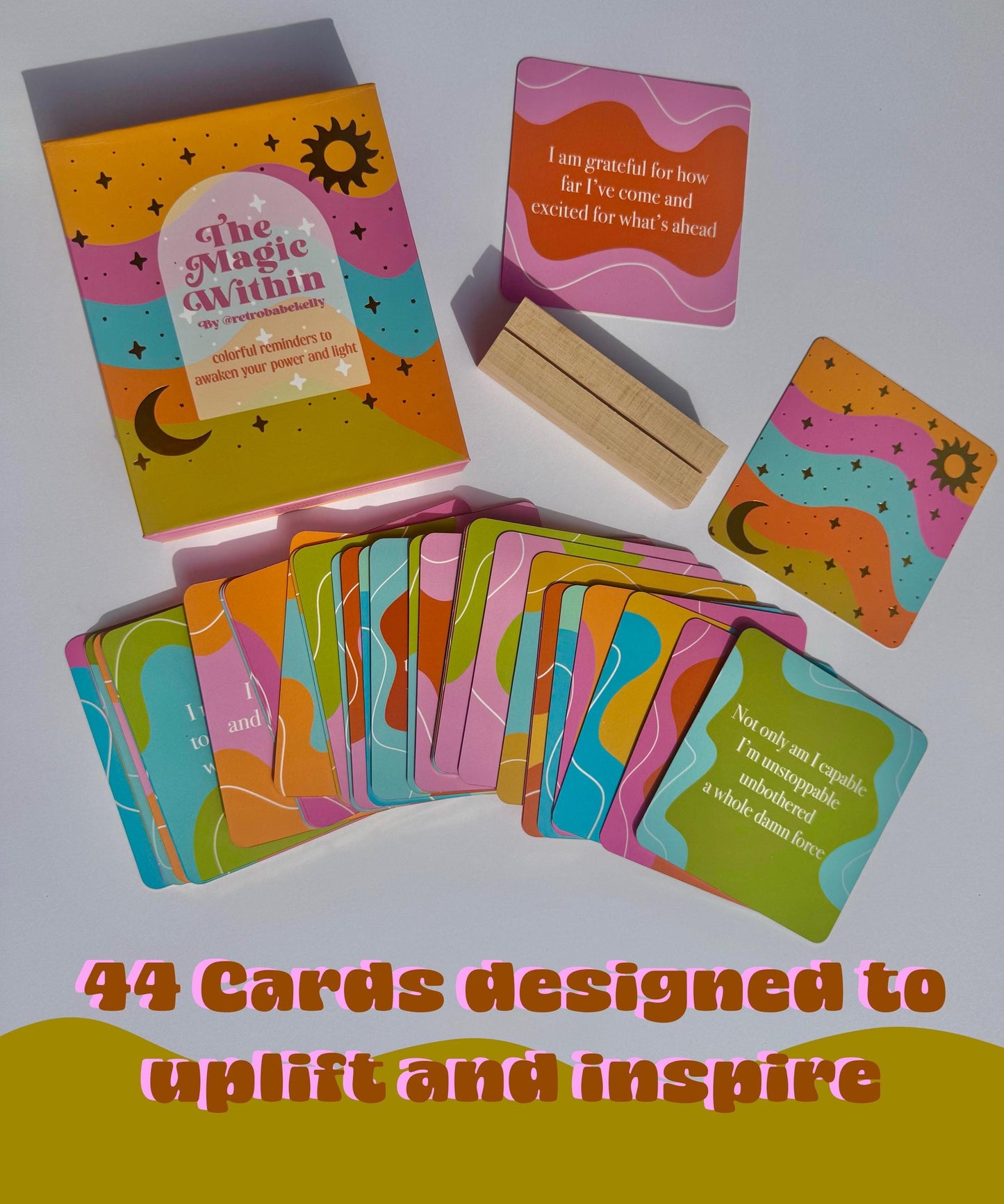 Magic Within Affirmation Cards, Gold Foil Self Love Deck, Empowering Mindset (44 Cards)