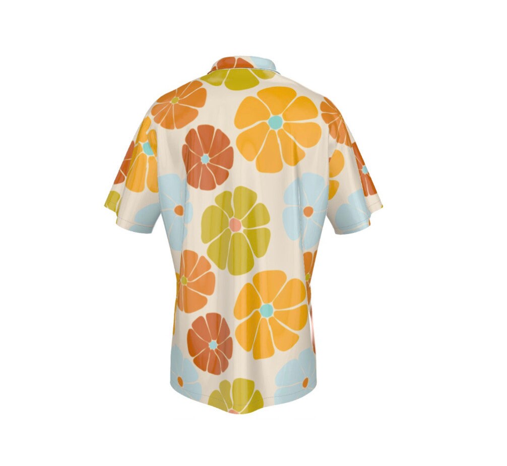 Sunrise print button down shirt