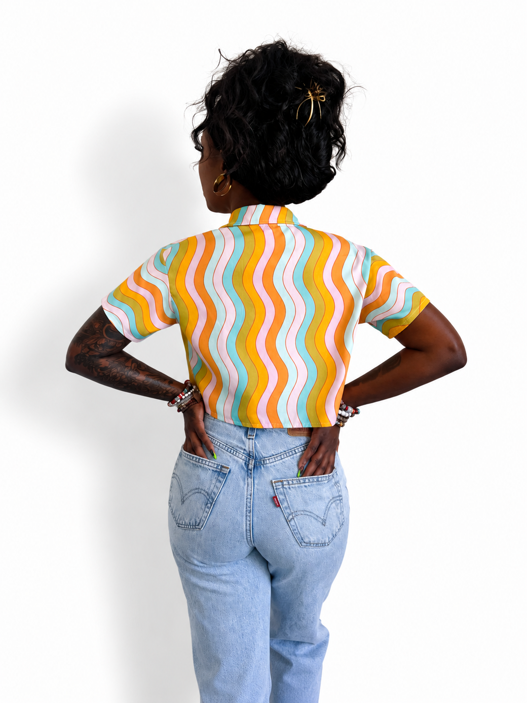 Wavy Rainbow Crop Top