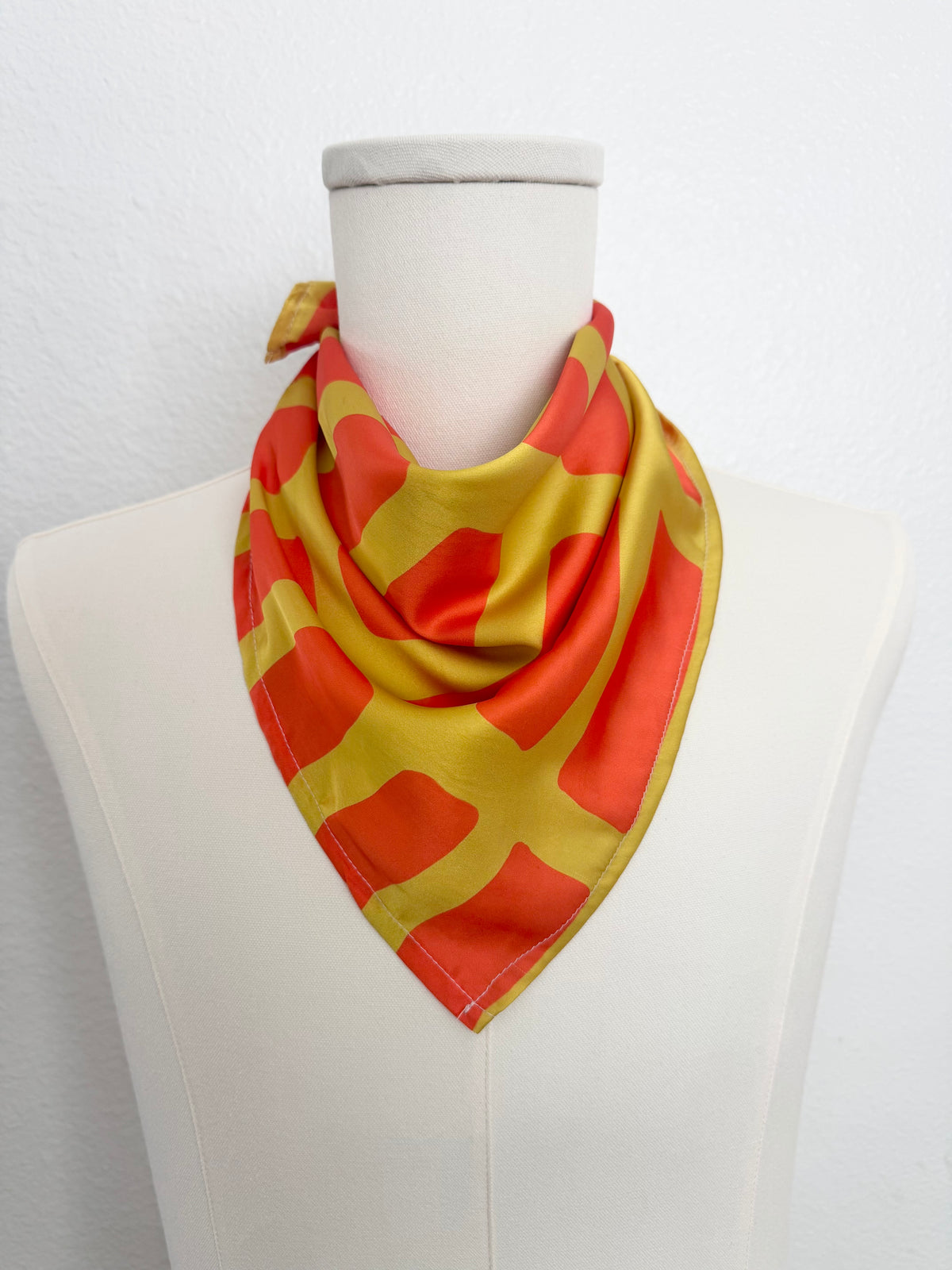 Brick House Scarf | Silky Vintage Inspired Hair Scarf | Bold Handmade Neck Tie | Dopamine Dressing Accessory | 4 Color Combos