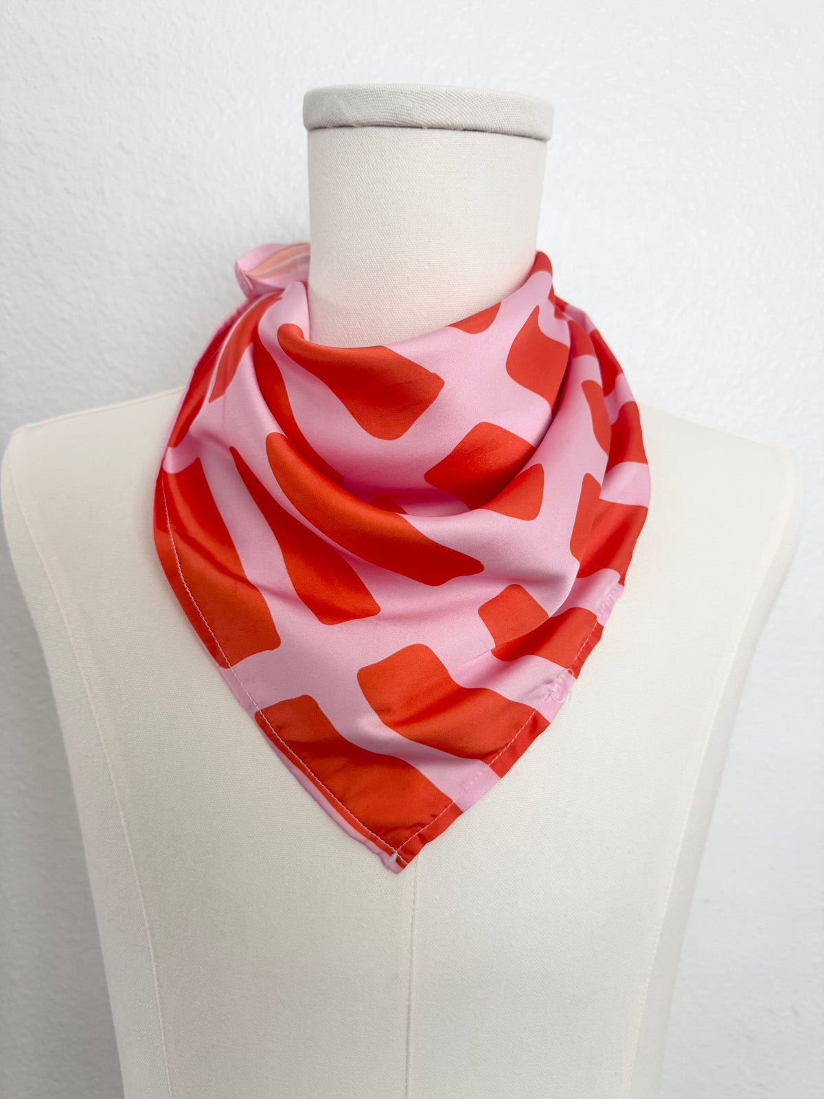 Brick House Scarf | Silky Vintage Inspired Hair Scarf | Bold Handmade Neck Tie | Dopamine Dressing Accessory | 4 Color Combos