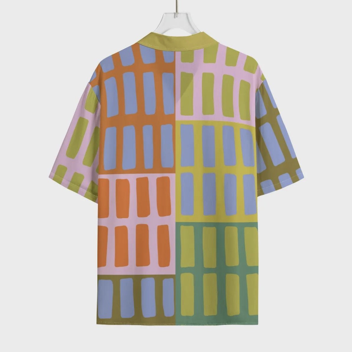 Brick House | Geometric Rayon Funky Button Down Shirt