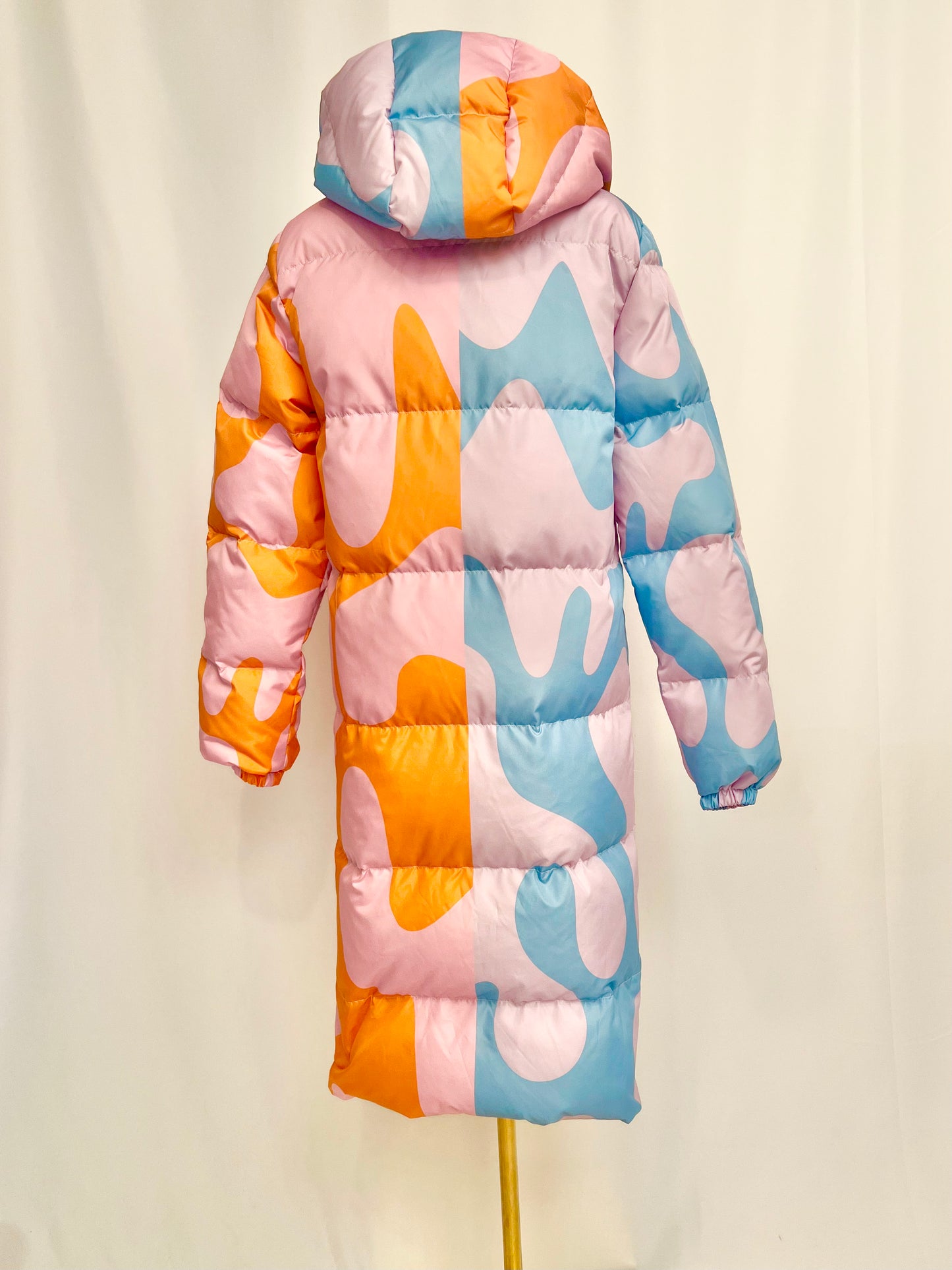 Lava lamp puffer jacket