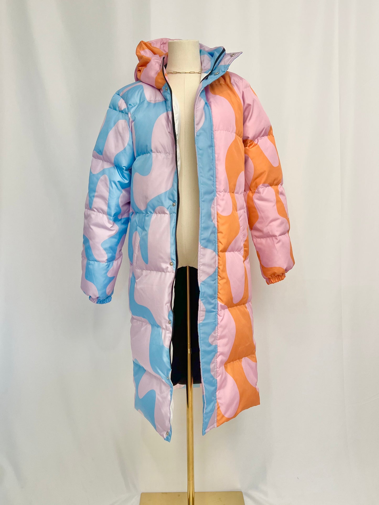 Lava lamp puffer jacket
