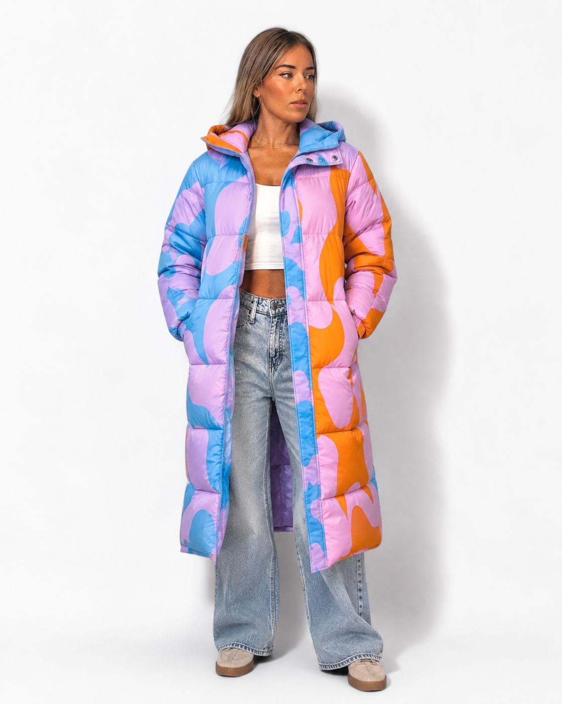 Lava lamp puffer jacket