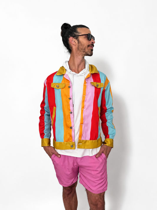Color therapy Collection Colorblock Men’s Jacket | Statement Streetwear | Handmade