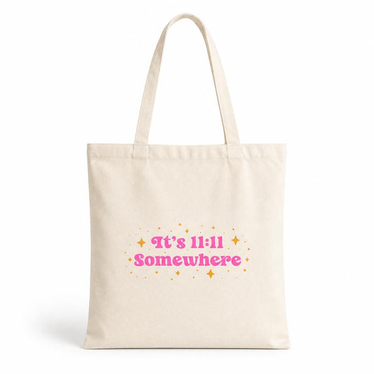 Retro Affirmation Tote Bag • Cosmic Canvas Manifestation Bag