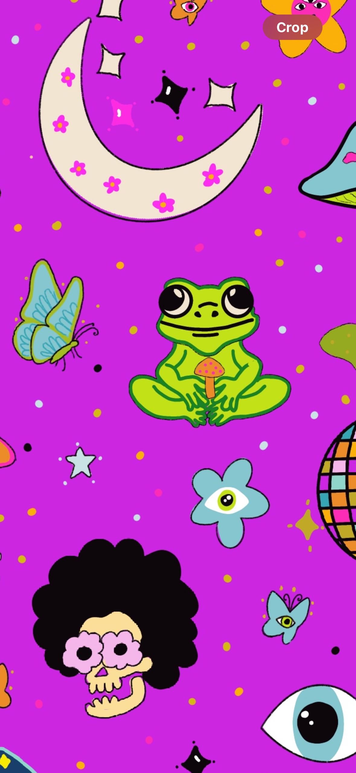 Happy Hula Bucket Hat: Trippy Mushroom Music Fest - Cotton Blend Aliens Fairy Florida Halloween theme