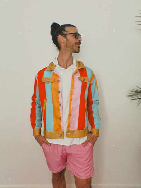 Color therapy Collection Colorblock Men’s Jacket | Statement Streetwear | Handmade