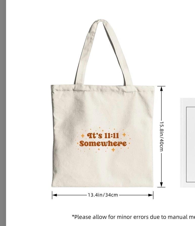 Retro Affirmation Tote Bag • Cosmic Canvas Manifestation Bag