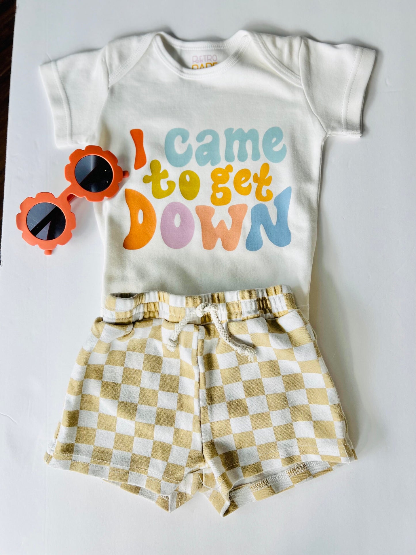 I came to get down baby romper