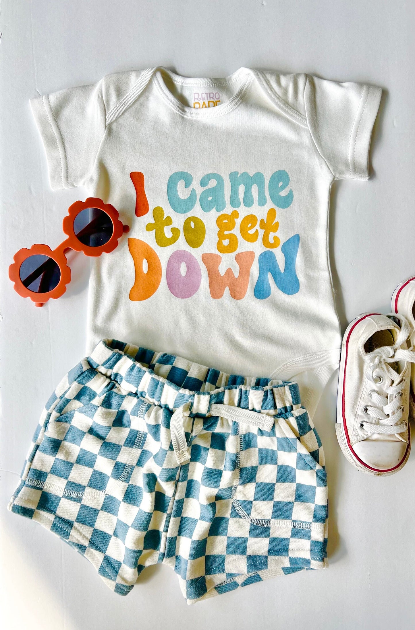 I came to get down baby romper