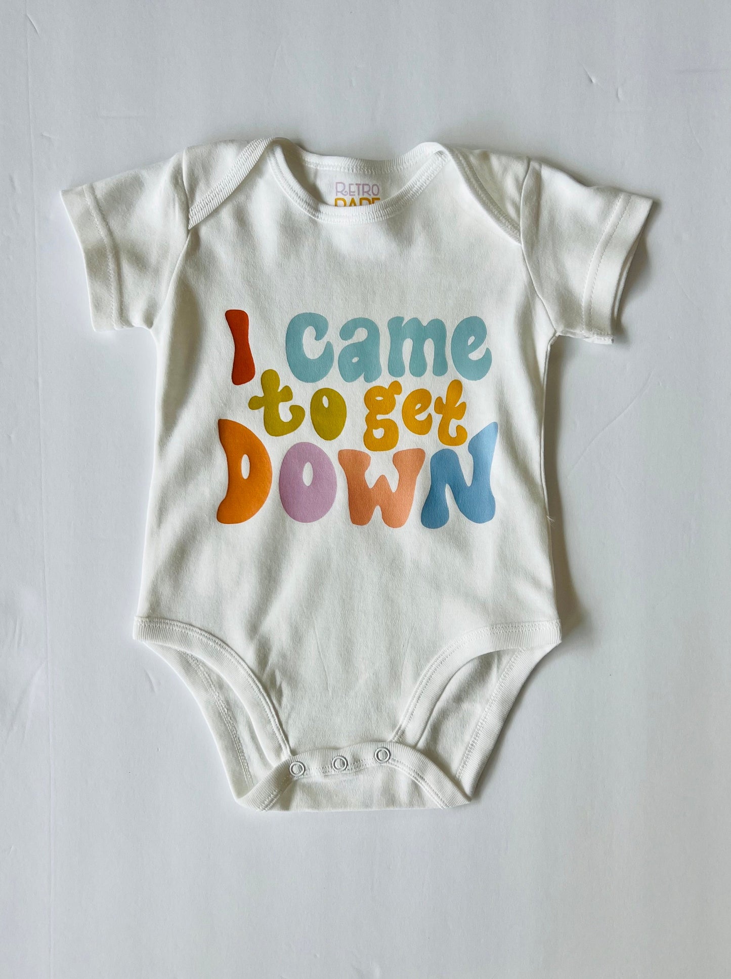 I came to get down baby romper